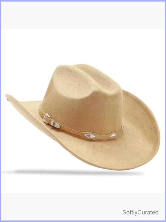 Unisex Wide Brim Cattleman Cowboy Hat - Western Cowgirl Gift